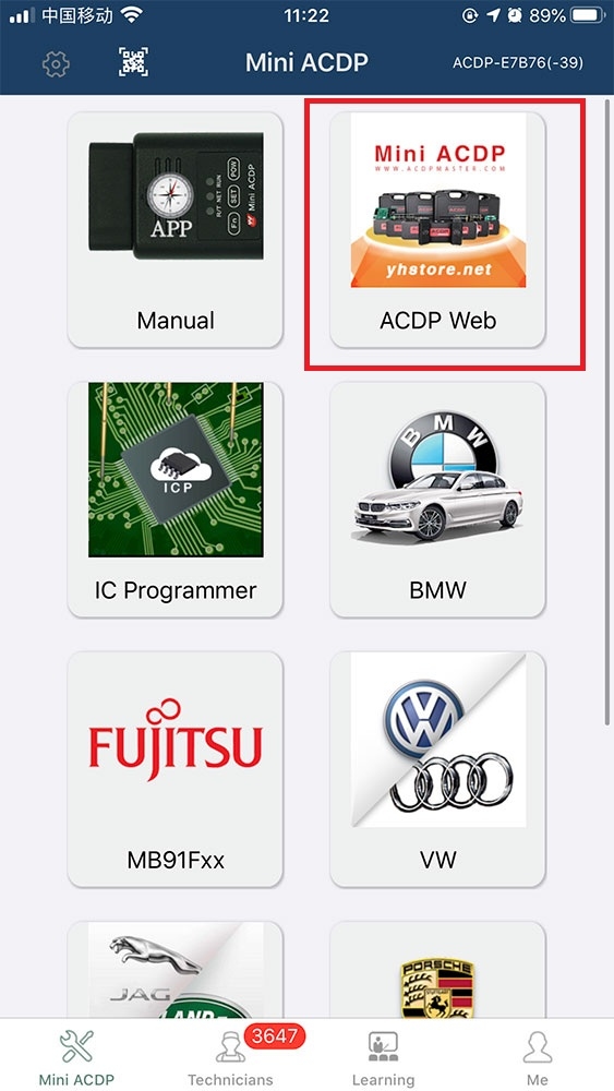 Yanhua ACDP BMW-DME-Adapter X7 Bench Interface Board for N57