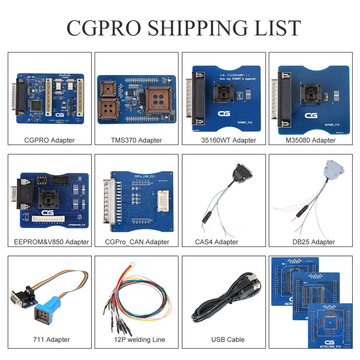 [US/EU Ship] V2.2.3.6 CG Pro 9S12 Programmer Full Version with All Adapters including New CAS4 DB25 and TMS370 Adapter