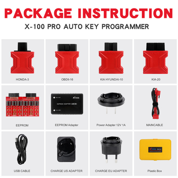 [US Ship] XTOOL X100 Pro2 Auto Key Programmer with EEPROM Adapter Support  Adjustment