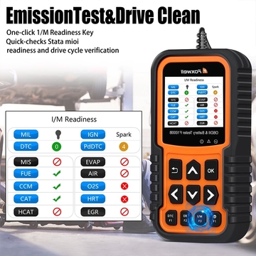 Foxwell F1000B CAN OBDII/EOBD Code Reader &amp;amp; Battery Tester 2 in 1